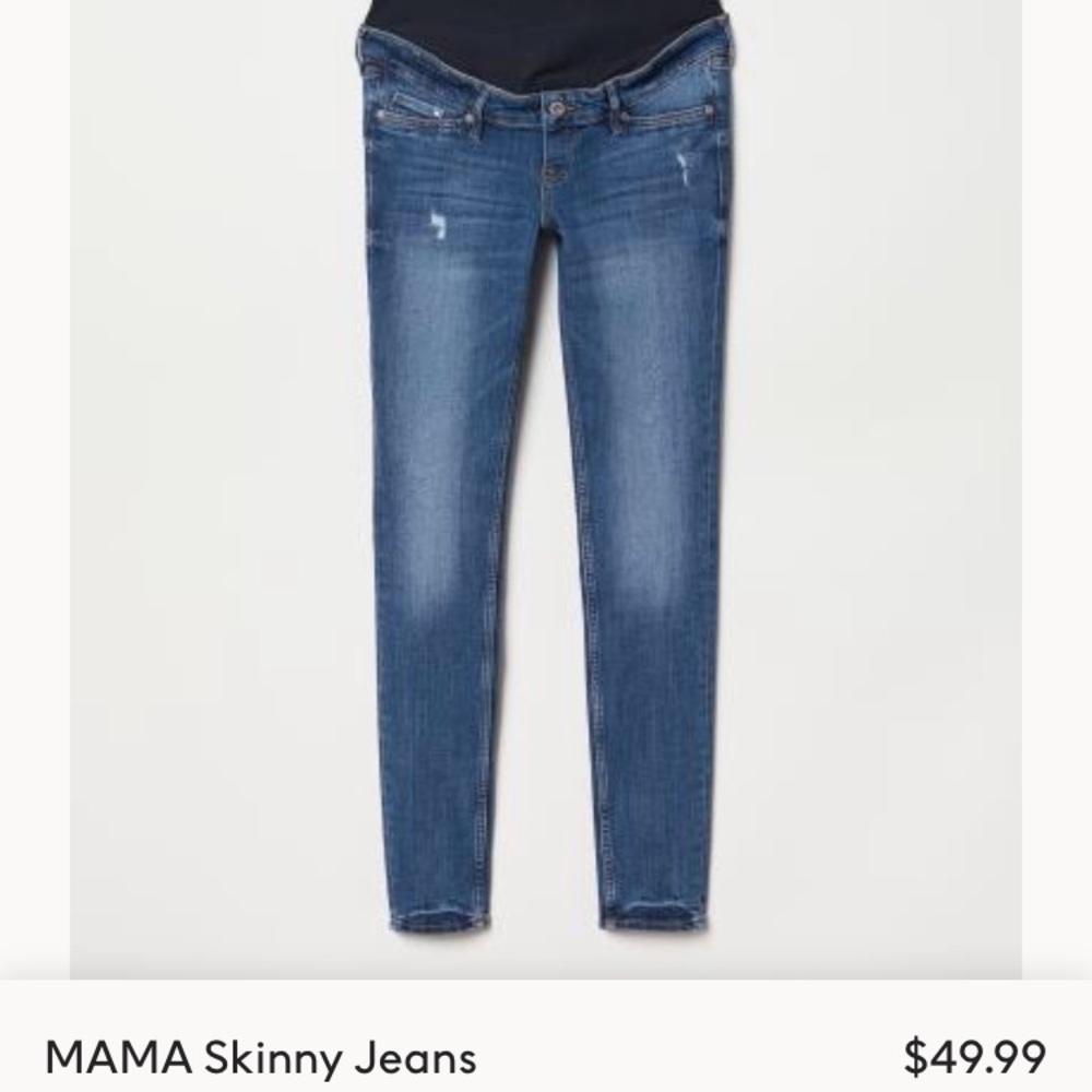 H&M Skinny Mama Distressed Maternity Jeans